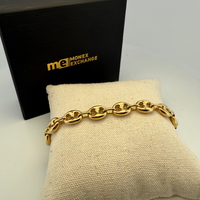 Collier et Bracelet maille grain de café or jaune 47,77 g