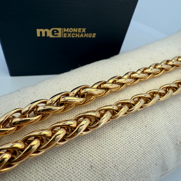 Collier maille palmier or jaune 21,55 g