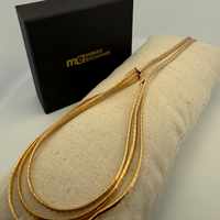 Collier multi-rangs or jaune 23,7 g