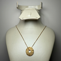 Collier et pendentif jeton or jaune 3,25 g