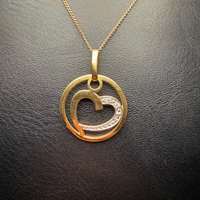 Pendentif cœur or jaune 2,1 g