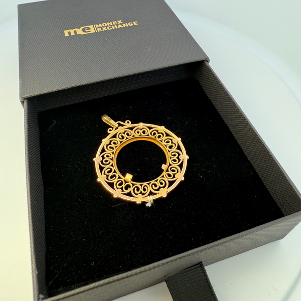 Pendentif porte pièce or jaune 6,33 g