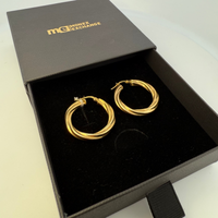 Boucles d'oreilles créoles or jaune 2,15 g