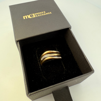 Bague entrelacée or jaune 2,14 g