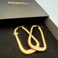 Boucles d'oreilles rectangulaires or jaune 2,94 g