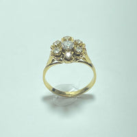 Bague fleur or jaune 18K 3,17 g