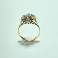 Bague fleur or jaune 18K 3,17 g
