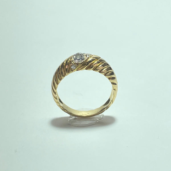 Bague avec diamants 0,32 carat or jaune 18K 3,86 g