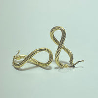 Boucles d'oreilles infinity or jaune 14K 7,5 g
