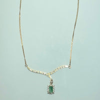 Collier sertie de pierres or jaune 14K 6,91 g