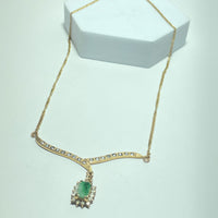 Collier sertie de pierres or jaune 14K 6,91 g