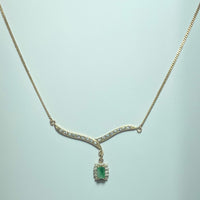 Collier sertie de pierres or jaune 14K 6,91 g