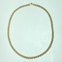 Collier maille texturée or jaune 18K 12,39 g