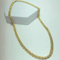 Collier maille texturée or jaune 18K 12,39 g