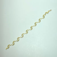 Bracelet ondulé or jaune 14K 11,82 g