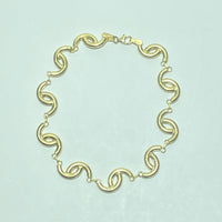 Bracelet ondulé or jaune 14K 11,82 g