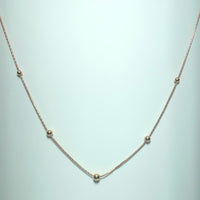 Collier en perles d'or jaune 14K 3,53 g