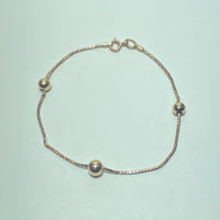 Bracelet en perles d'or jaune 14K 2,03 g