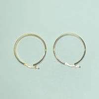 Boucles d'oreilles créoles or jaune 18K 7,74 g