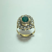 Bague sertie or jaune 18K 3,83 g