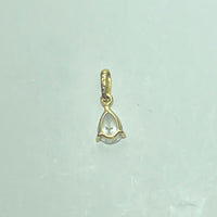 Pendentif poire avec pierre or jaune 18K 0,59 g
