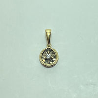 Pendentif avec strass or jaune 18K 0,75 g