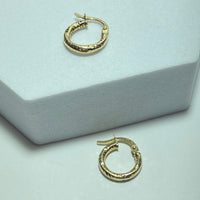 Boucles d'oreilles créoles or jaune 18K 0,99 g