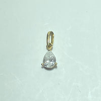 Pendentif poire avec pierre or jaune 18K 0,59 g