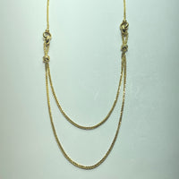 Chaîne double rang or jaune 18K 4,65 g