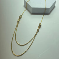 Chaîne double rang or jaune 18K 4,65 g