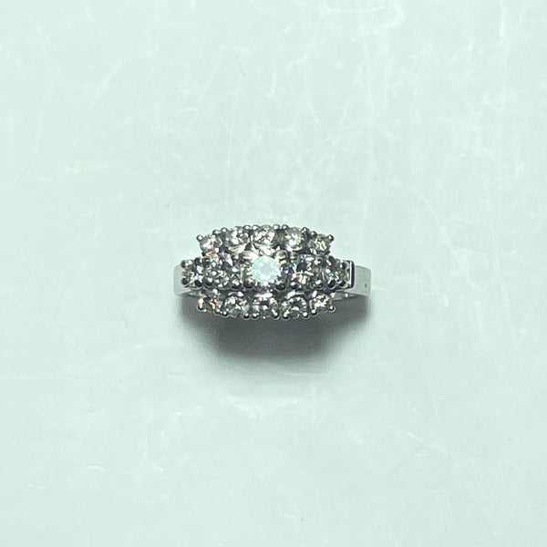 Bague avec diamants or blanc 18K 6,02 g