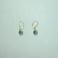 Boucles d'oreille oeil bleu 2.64 g