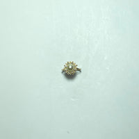 Bague Or 18 carats Marguerite avec perle 2.42 g