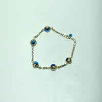 Bracelet Or 14 carats Oeil protection 6.30 g