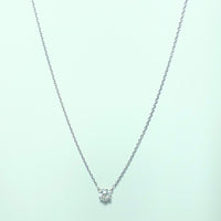 Chaine Or blanc 18 carats avec un diamant 3.75 g