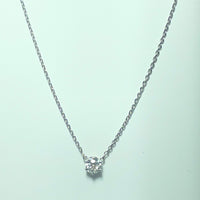 Chaine Or blanc 18 carats avec un diamant 3.75 g
