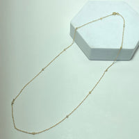 Chaine Or 18 carats avec perles 1.37 g