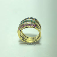 Bague multi anneaux Or 18 carats 14,30 g