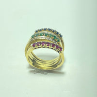 Bague multi anneaux Or 18 carats 14,30 g
