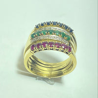 Bague multi anneaux Or 18 carats 14,30 g