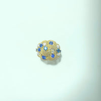 Bague Vintage en Or 18 Carats avec Saphirs et Diamants – 12,31 gr