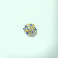 Bague Vintage en Or 18 Carats avec Saphirs et Diamants – 12,31 gr