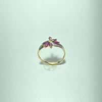 Bague Or 18 carats avec diamants et rubis 2,10 g