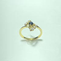 Bague Or 18 carats avec diamants  2,43 g