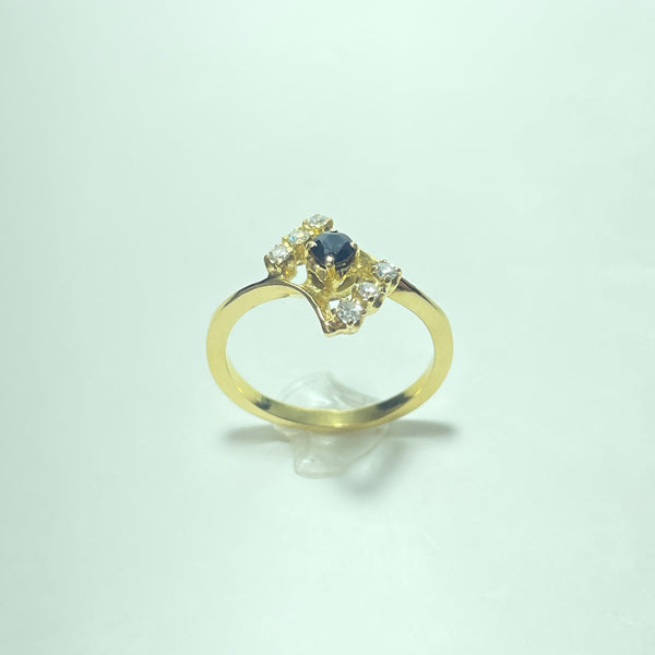 Bague Or 18 carats avec diamants  2,43 g
