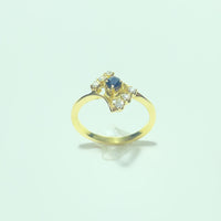 Bague Or 18 carats avec diamants  2,43 g
