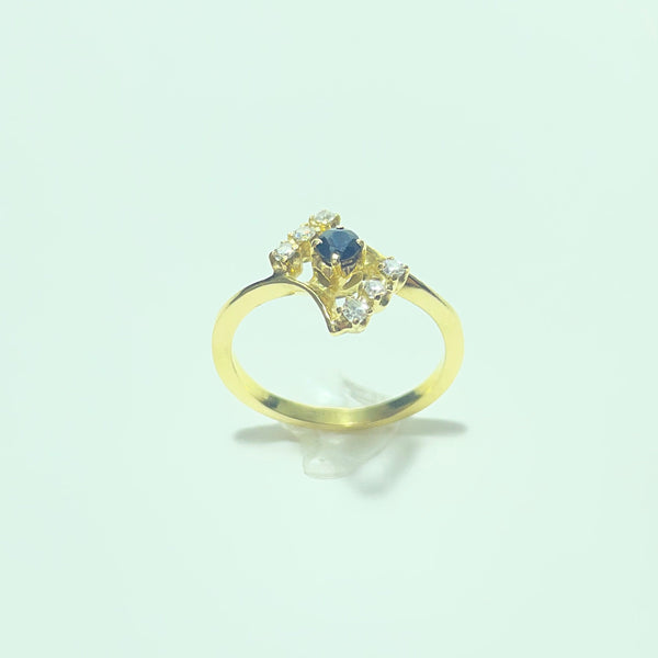 Bague Or 18 carats avec diamants  2,43 g