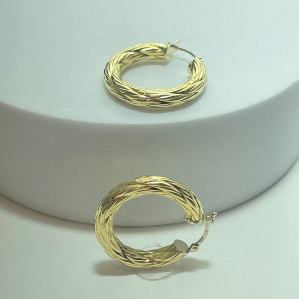 Boucles d'oreilles créoles Or 18 carats 2.76 g