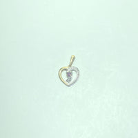 Pendentif "Cœur Rubis" en Or Jaune 18K – Passion et Élégance