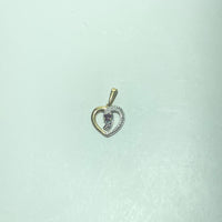 Pendentif "Cœur Rubis" en Or Jaune 18K – Passion et Élégance